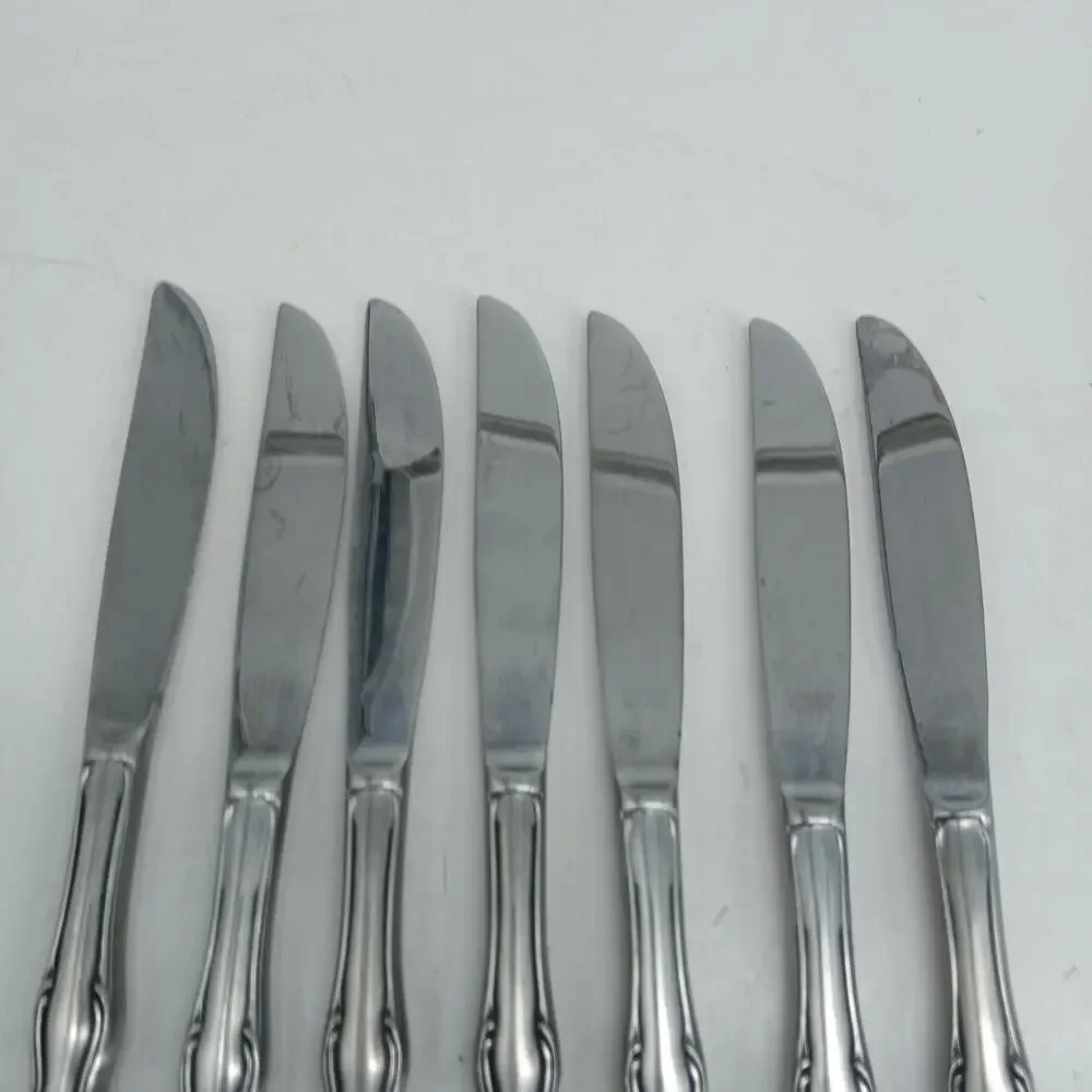 7X BK Vtg Noritake 18-8 Stainless Japan Sylvia Flatware Butter Knives Silverware